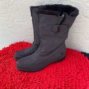 Totes Women's Black Fur Lined Snow Boots Size 8.5 Winter Warm
